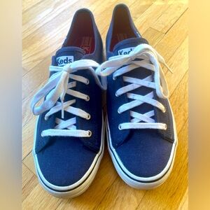 Womens Keds Navy Blue Canvas Shoes Size 9 Champion